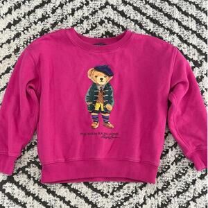 Polo Ralph Lauren Girls Polo Bear Sweatshirt Size 6